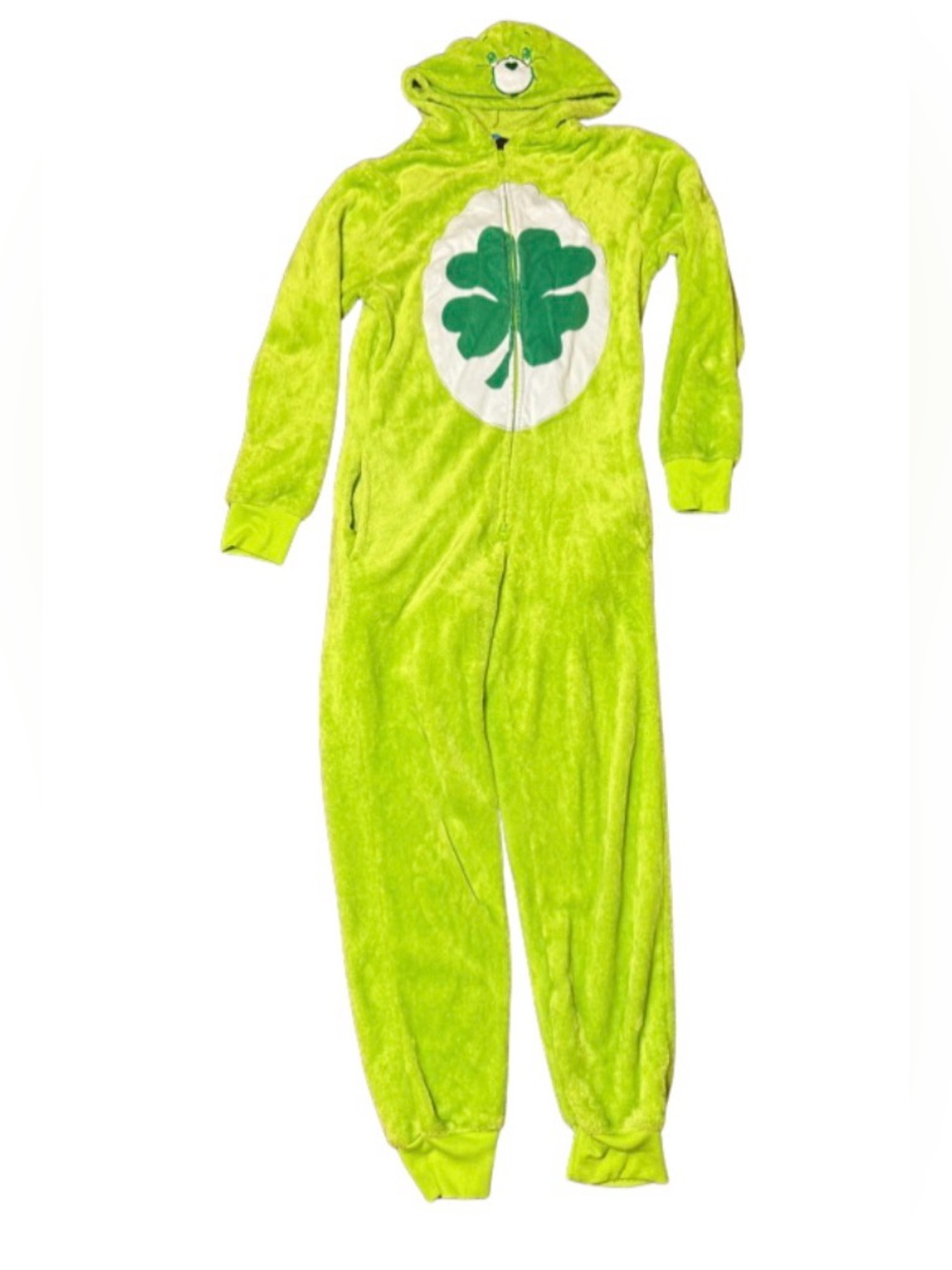 Care Bears Good Luck Bear One Piece Pajama Costume Union Suit Mad Engine Green S